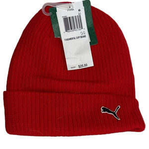 Puma Vibrant Red Knit Beanie